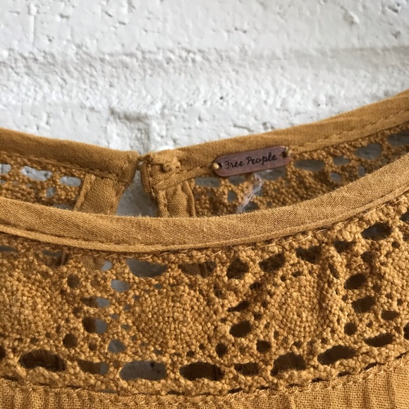 Free People Perfectly Victorian Yellow Mini Dress - Picture 4 of 7